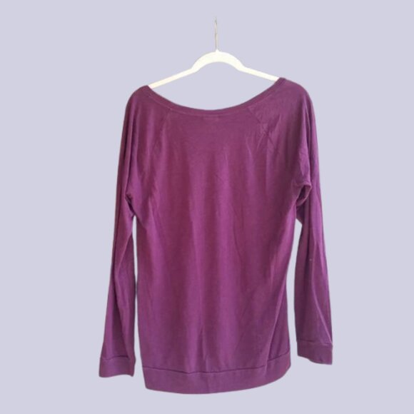PINK Victoria's Secret Plum Long Sleeve Blouse | Moody Winter Athleisure Layer - Picture 3 of 8